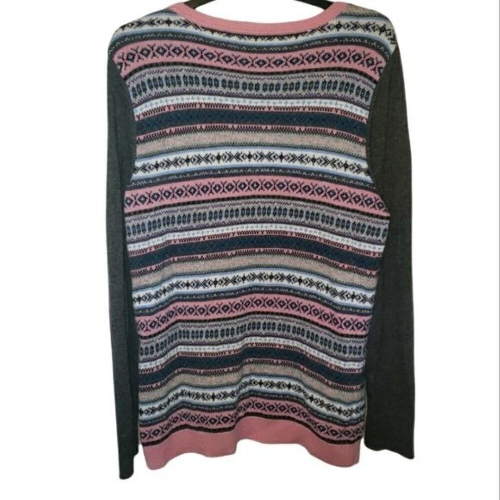 Talbots Lambswool Blend Patterned Sweater Size Large - Picture 2 of 6